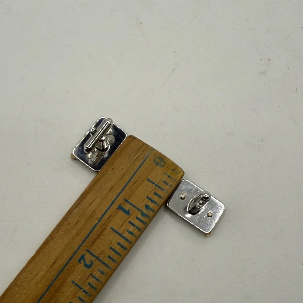 Vintage Hickok Jerry Script Cufflinks Cuff Links Silver Tone Gold Name